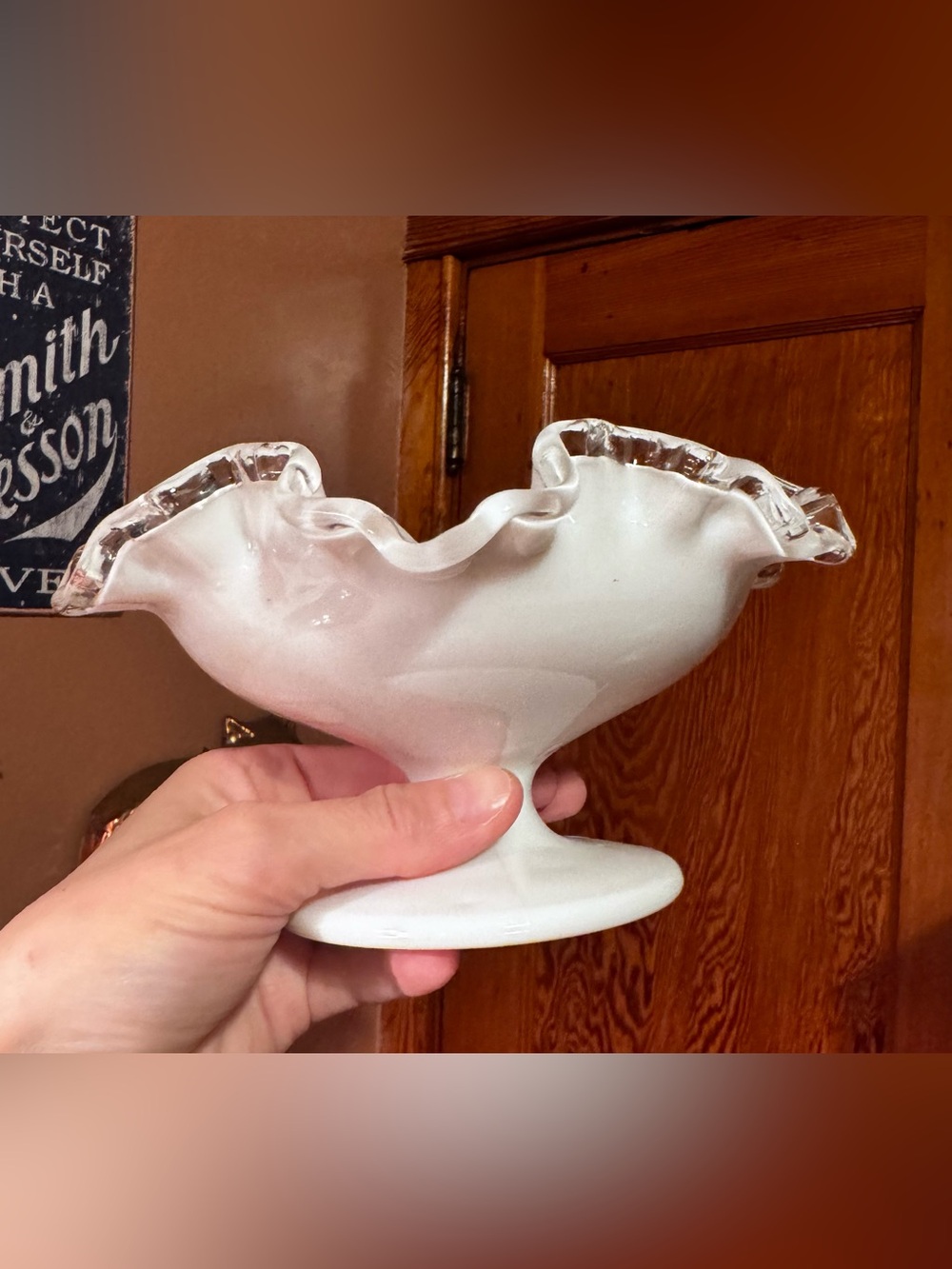 Fenton Silver Crest Footed Bowl - Picture 2 of 9